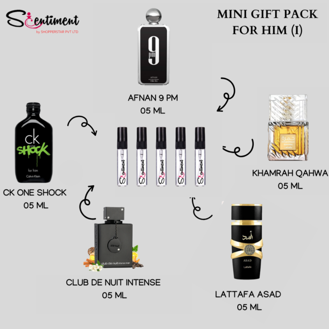 Mini Gift Pack for HIM I - 05ml Decants x 5